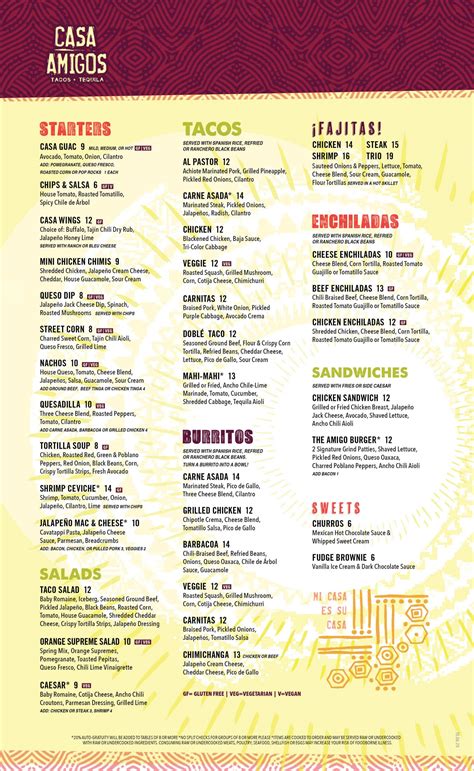 casaamigosaz menu|Casa Amigos Restaurant